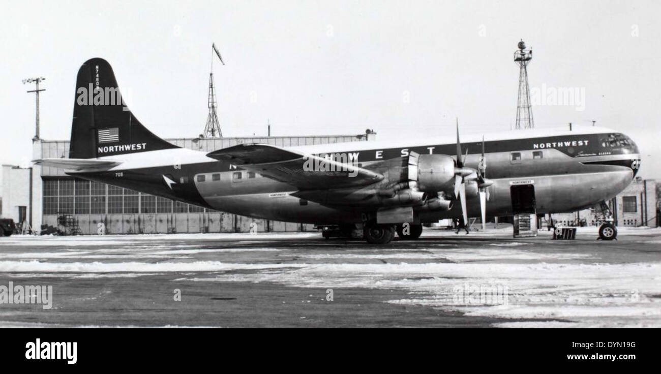 Modello di Boeing 377 Stratocruiser Foto Stock