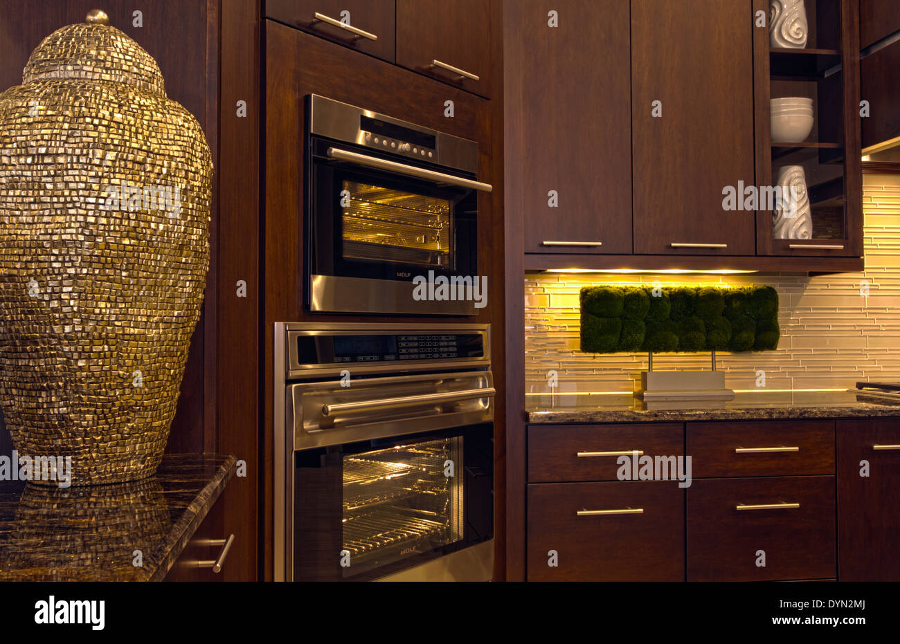 Cucina di lusso con doppio forno in elegante casa in Windermere, Florida  Foto stock - Alamy