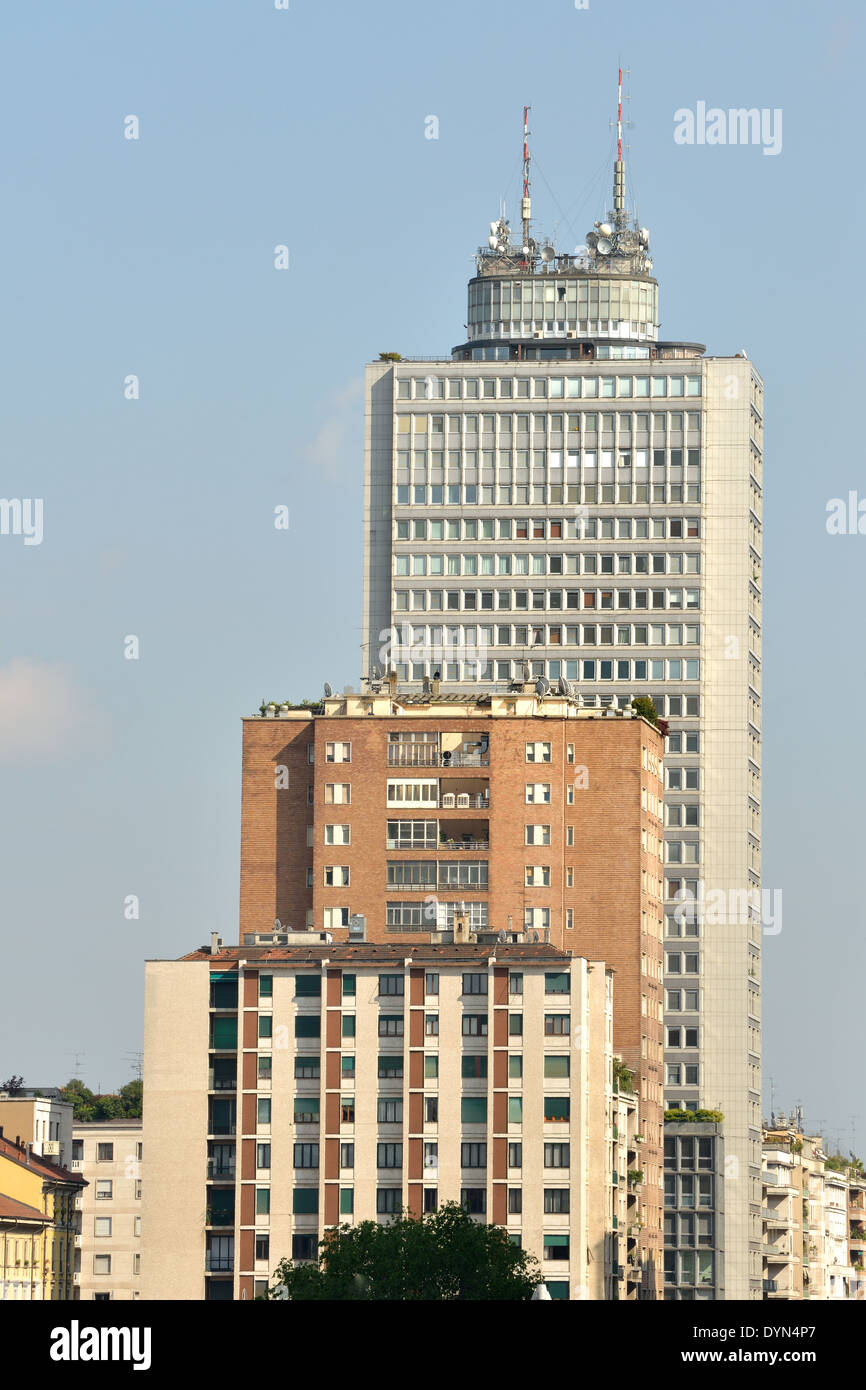 Milano, vista del grattacielo breda Foto Stock