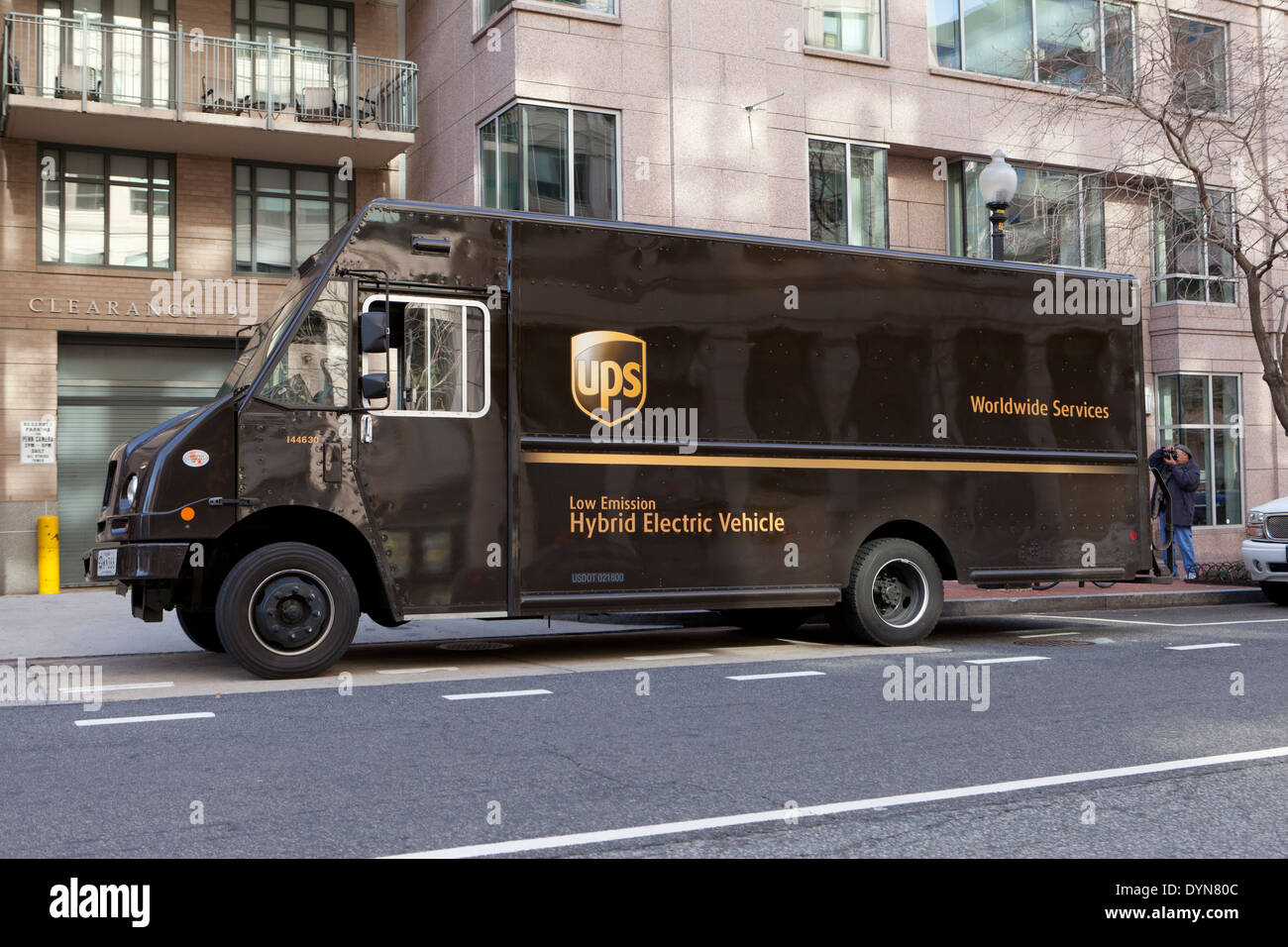 Consegna UPS carrello - USA Foto Stock