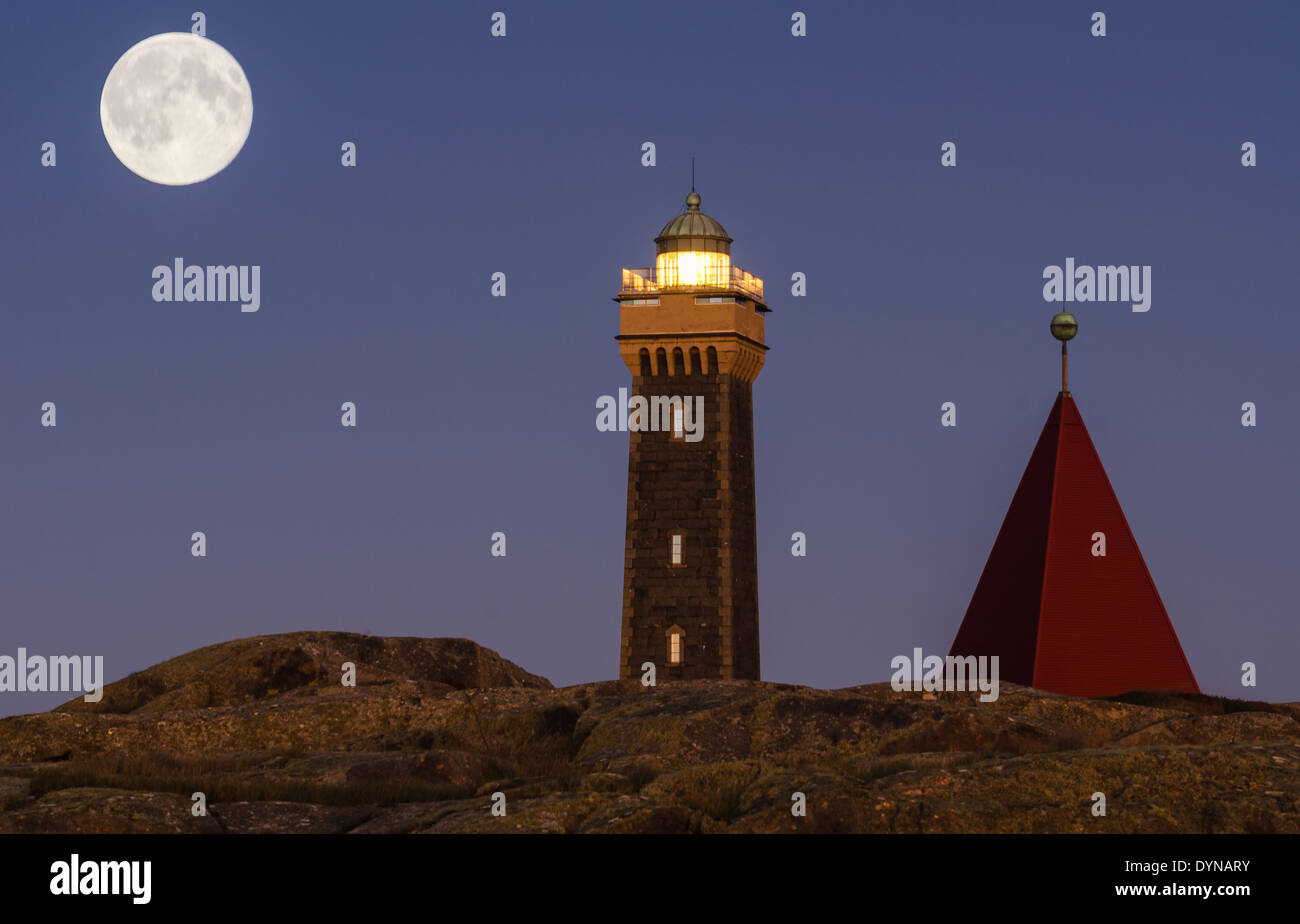 Una capanna dal faro di Vinga da Göteborg, Svezia Foto Stock
