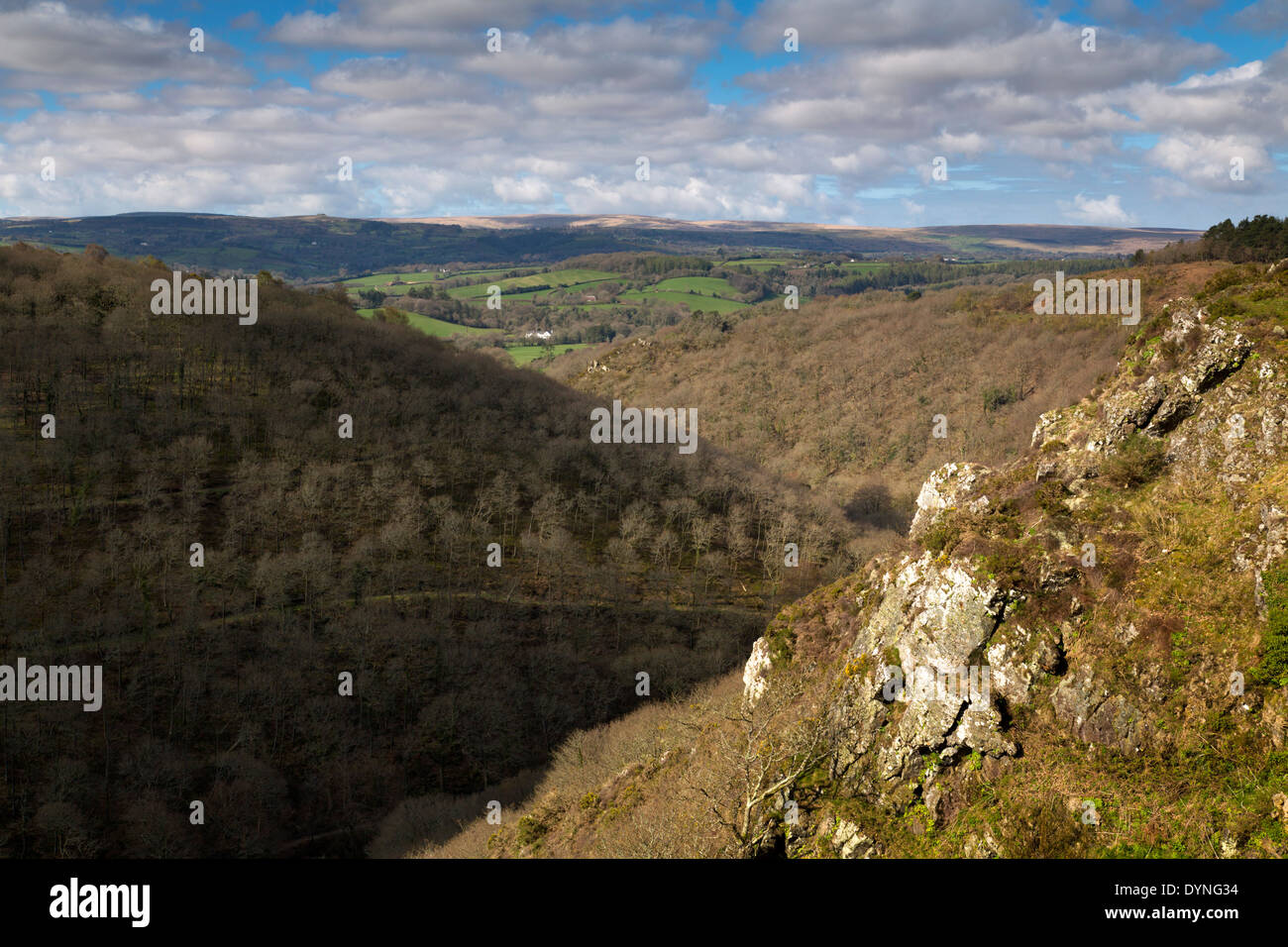 Teign Valley; Castle Drogo; Devon, Regno Unito Foto Stock