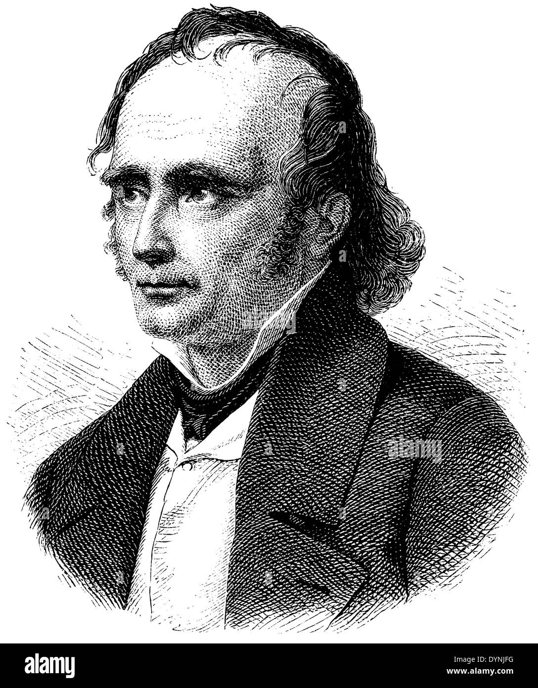 Adolf Friedrich Wilhelm Diesterweg (nato il 29 ottobre 1790, deceduto il 7 luglio 1866) Foto Stock