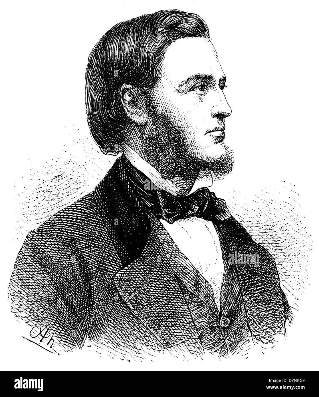 Friedrich Max Müller (nato il 6 dicembre 1823) Foto Stock