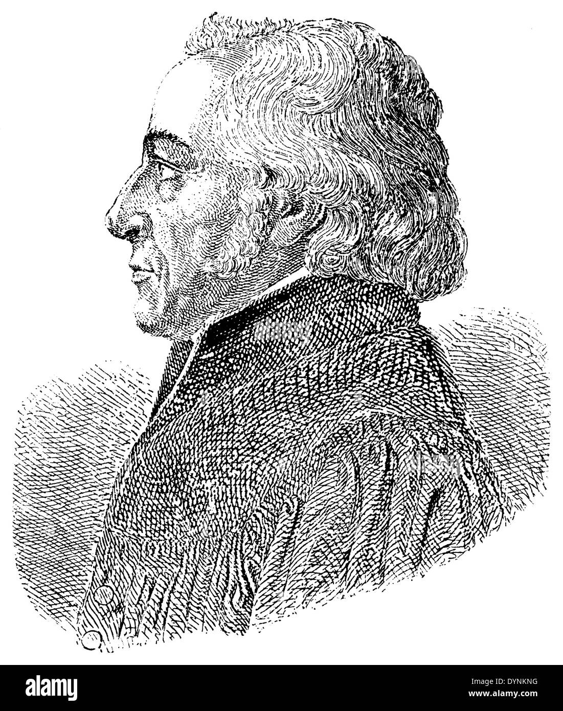 Friedrich Daniel Ernst Schleiermacher (nato il 21 novembre 1768, morì il 12 febbraio 1834) Foto Stock