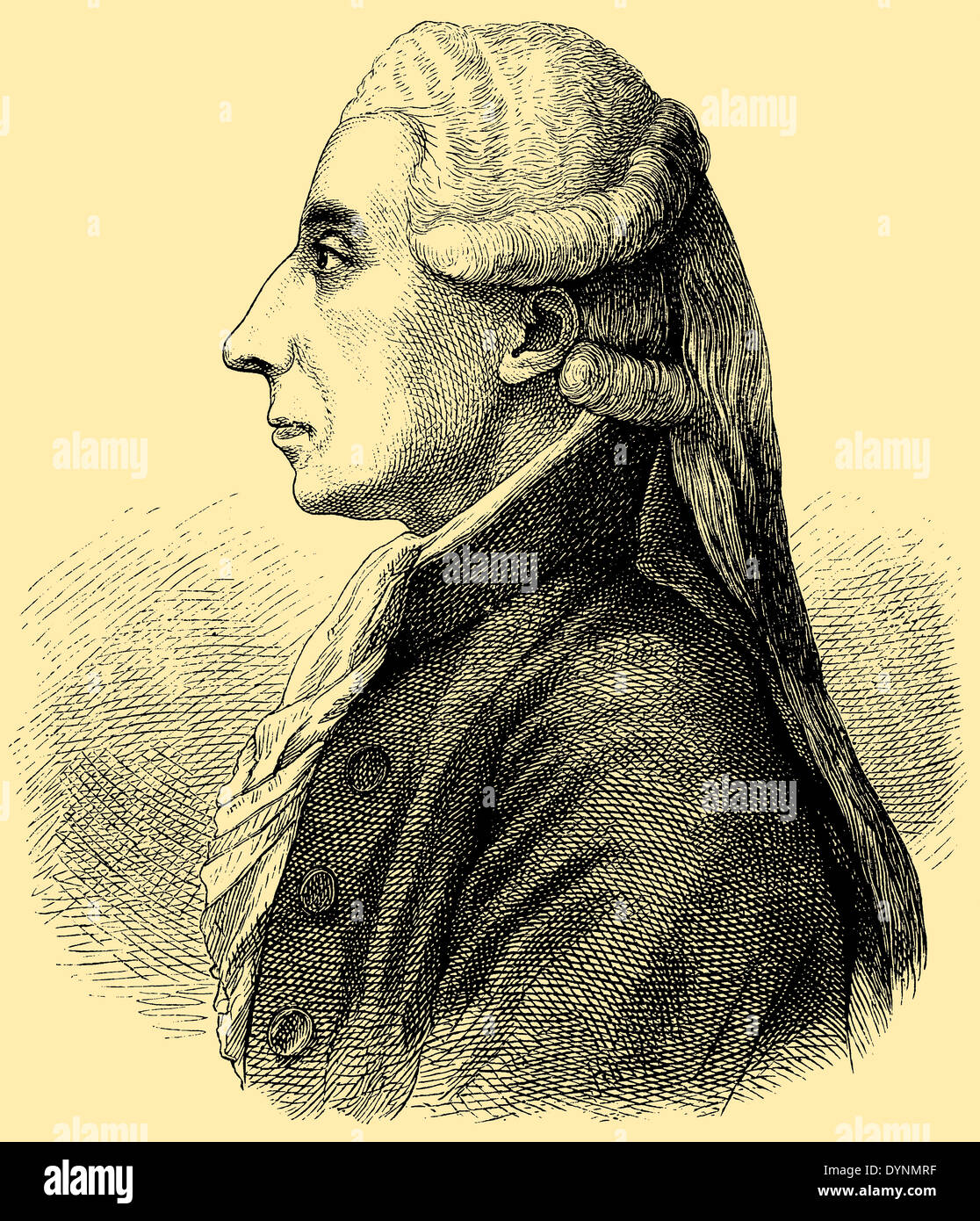 Jean Silvain Bailly (nato il 15 settembre 1736, deceduto il 12 novembre 1791) Foto Stock