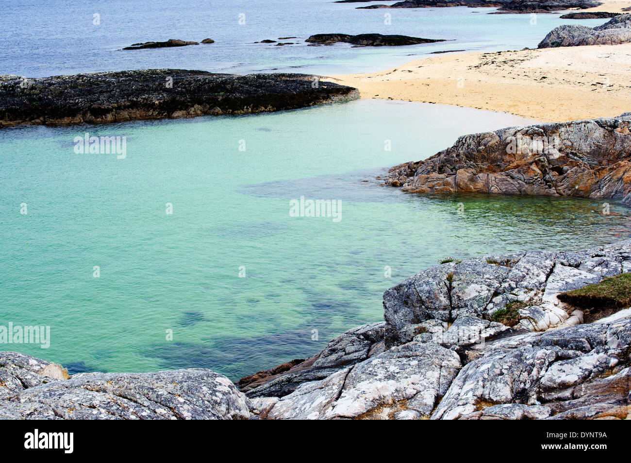 Bellissima vista sulla spiaggia di corallo, Carraroe, Co. Galway ,l'Irlanda Foto Stock