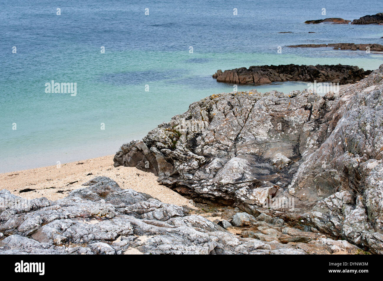 Bellissima vista sulla spiaggia di corallo, Carraroe, Co. Galway ,l'Irlanda Foto Stock