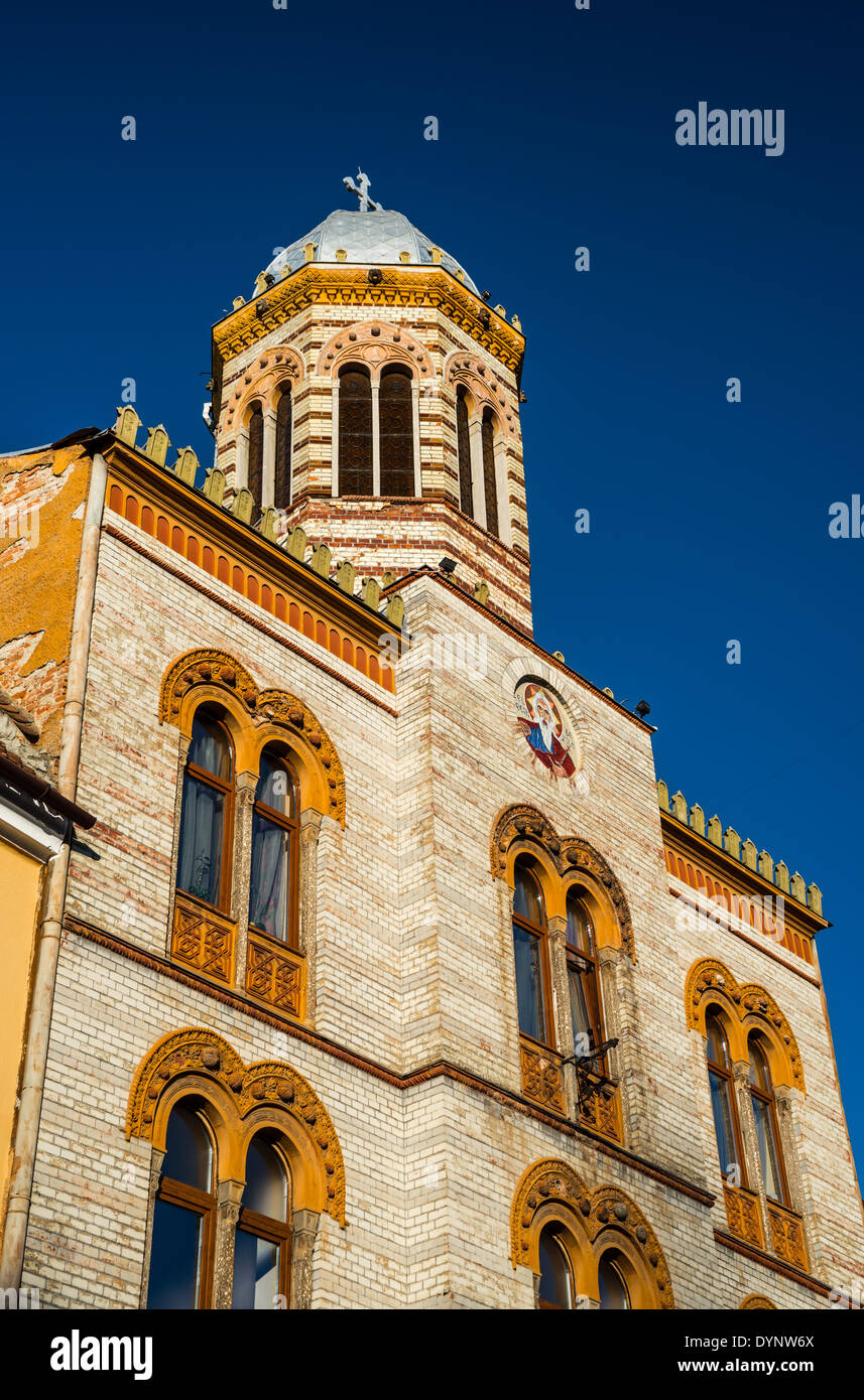 Brasov, Romania. Transilvania centro storico medievale di stile bizantino Cattedrale in Piazza del Consiglio, costruito nel 1896. Foto Stock
