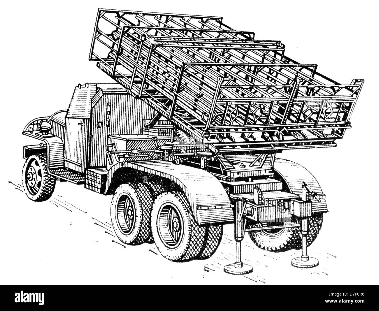 BM-31 più rocket launcher, Russia Foto Stock