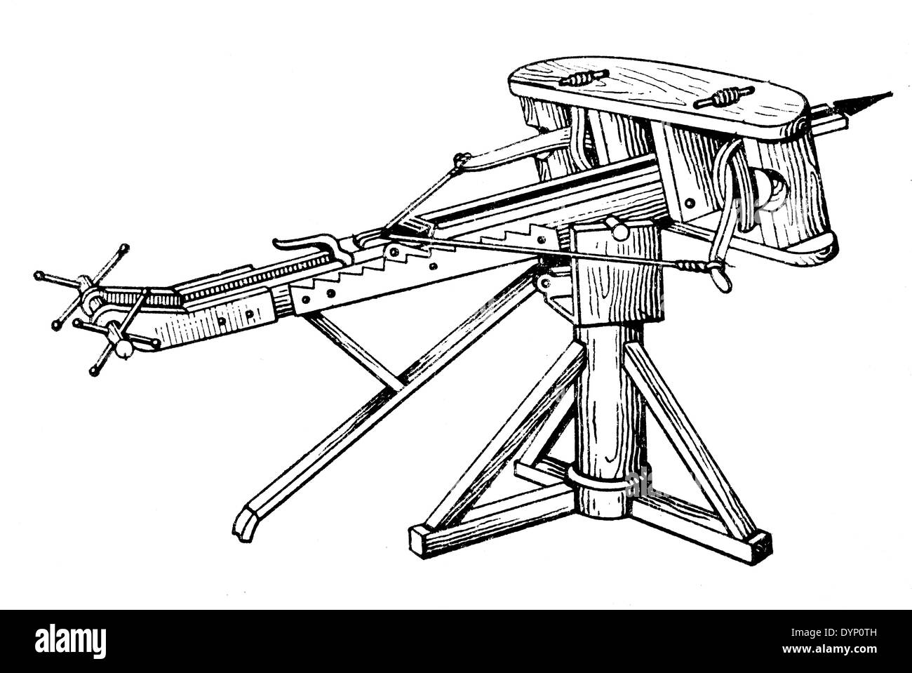 Ballista, antica arma del missile che ha lanciato un proiettile di grandi dimensioni a un bersaglio distante Foto Stock
