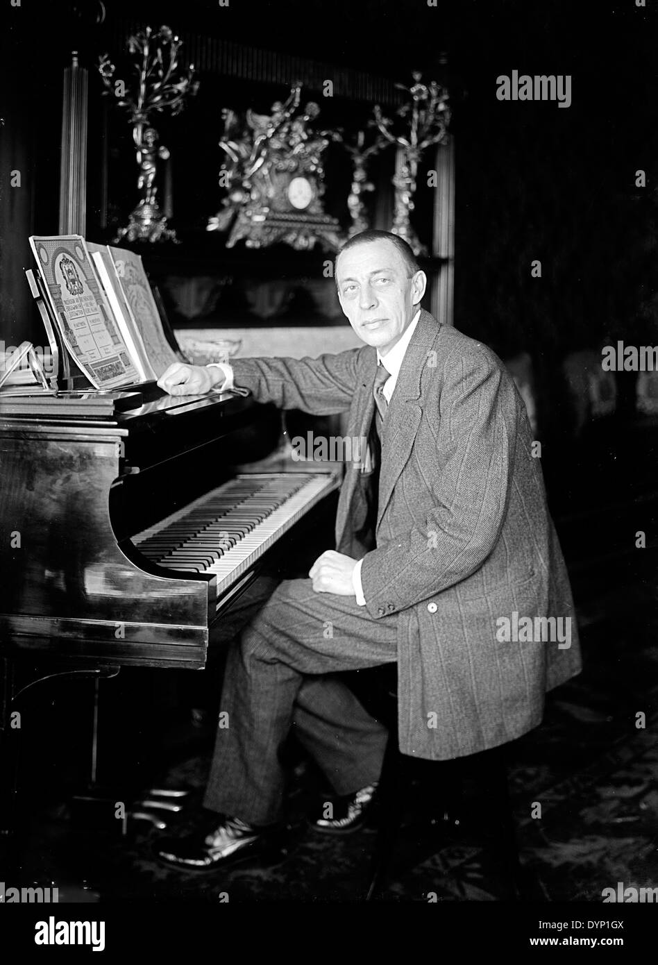 Sergej Rachmaninoff (1873-1943) russo del compositore e pianista Foto Stock