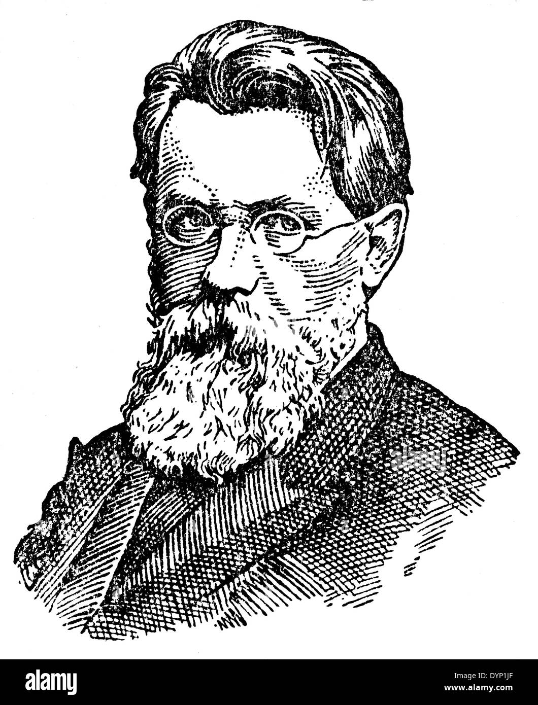 Vladimir Vernadsky (1863-1945), ucraino e mineralogista sovietica e geochemist, illustrazione da enciclopedia sovietica, 1928 Foto Stock