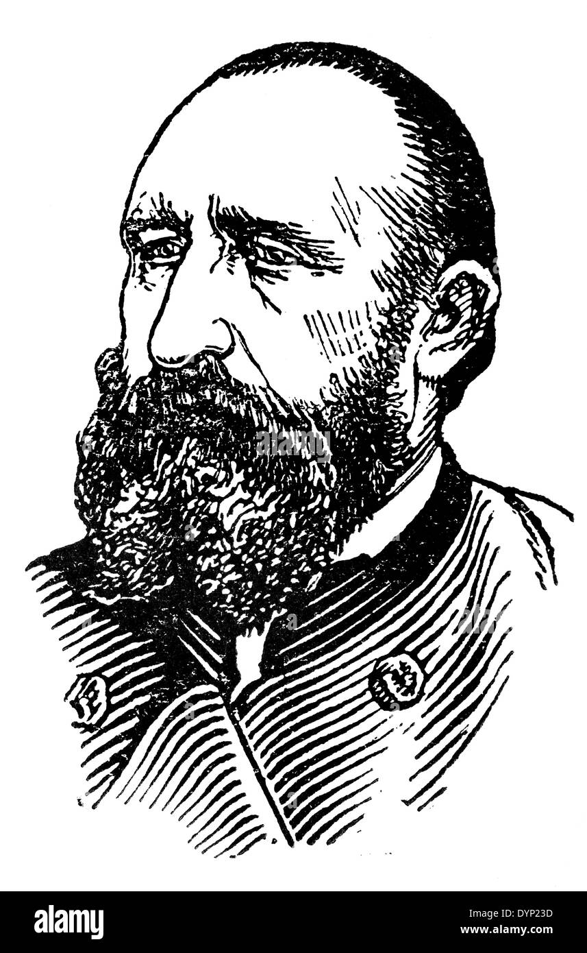 Alfred Brehm (1829-1884), uno zoologo tedesco, illustrazione da enciclopedia sovietica, 1927 Foto Stock