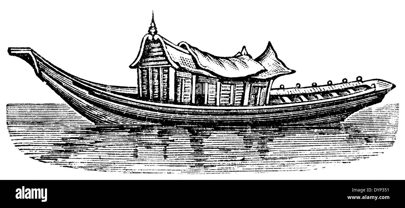 Boat House, illustrazione da enciclopedia sovietica, 1926 Foto Stock