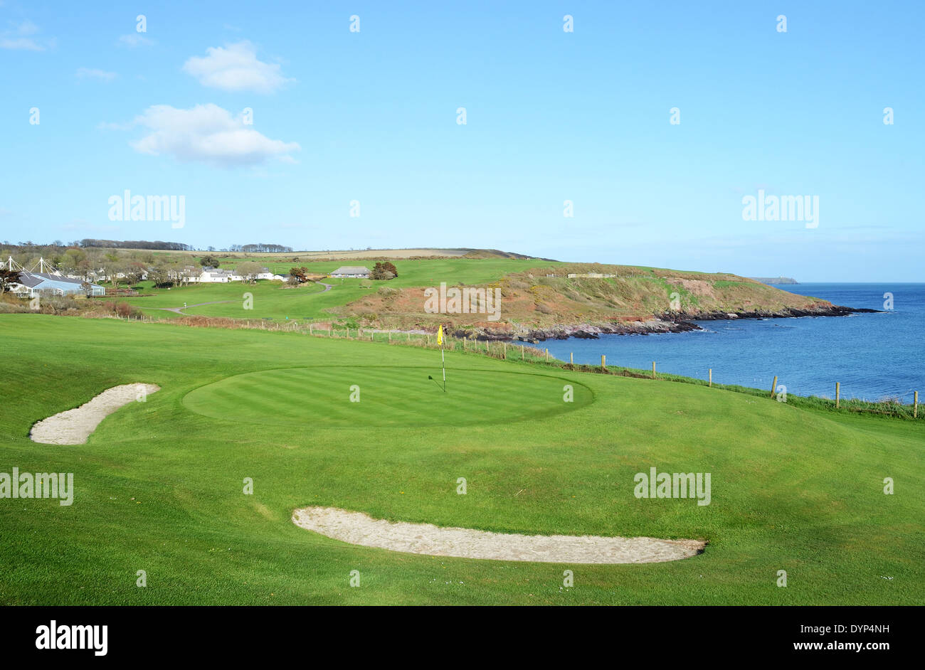 Un campo da golf sulla contea di Cork costa nel sud ovest Irlanda Foto Stock