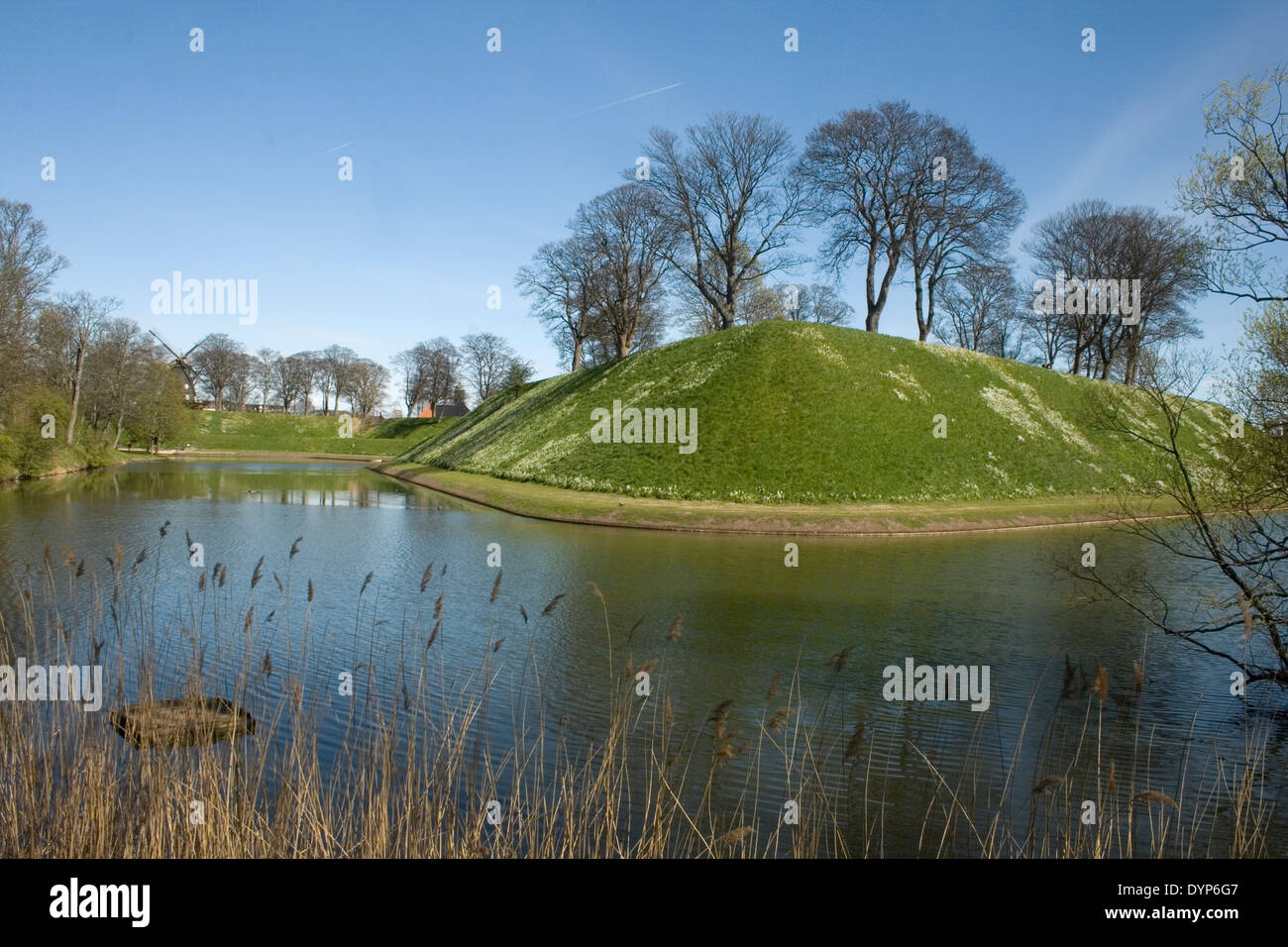 Isola paesaggistici presso la Cittadella, Copenhagen DANIMARCA Foto Stock