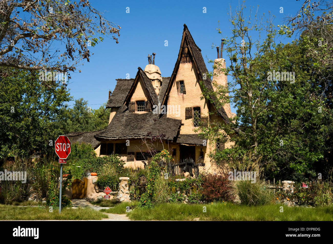 La casa della strega in Beverly Hills, in California Foto Stock