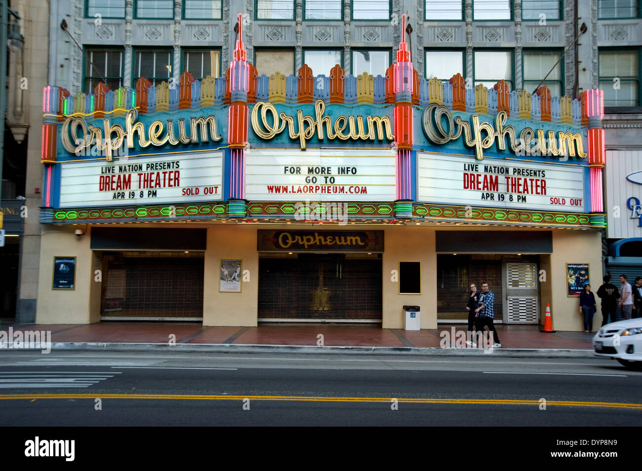 La Orpheum Theatre a Broadway nel centro di Los Angeles, California Foto Stock