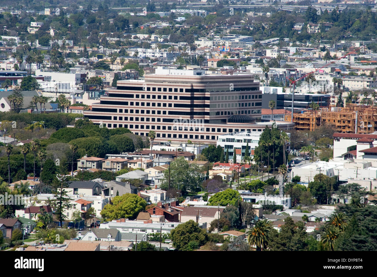 Vista di Culver City da Baldwin Hills Scenic si affacciano a Los Angeles, CA Foto Stock