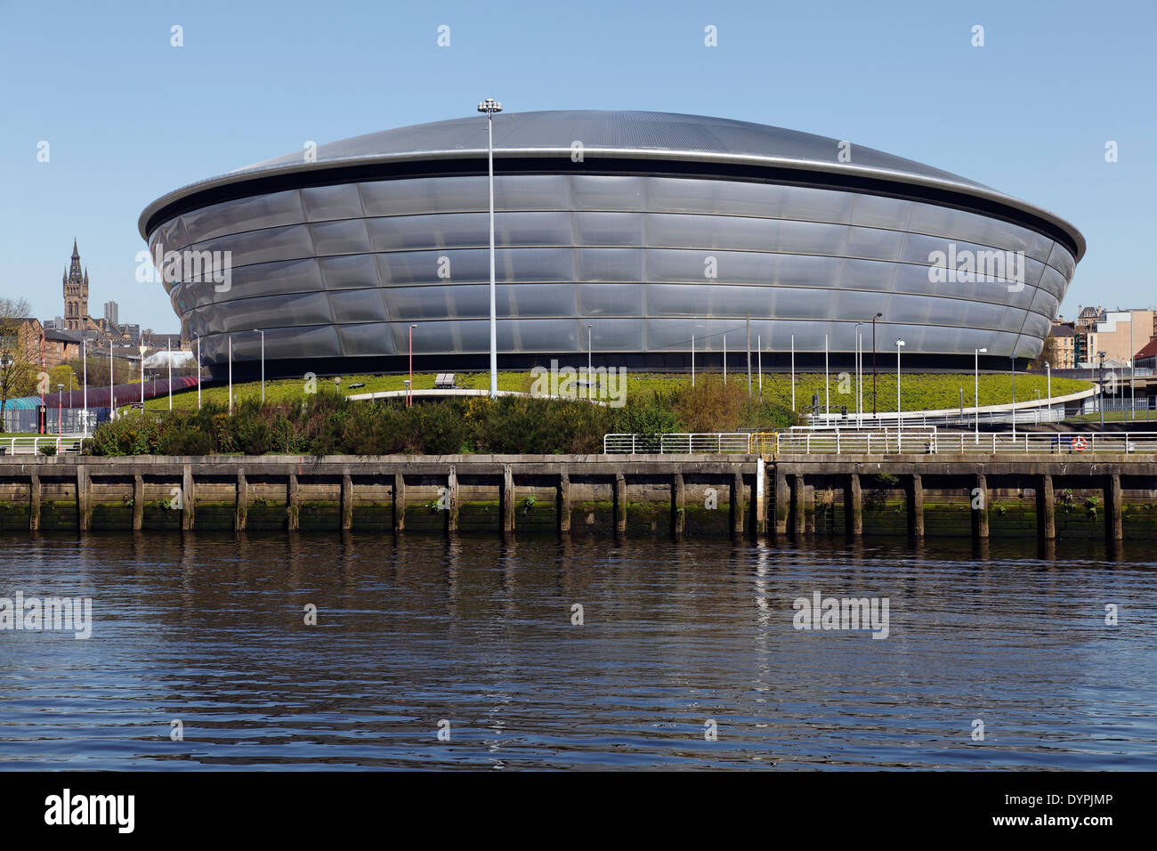 La SSE Hydro Arena sul SEC Centre di Glasgow, Scozia, Regno Unito Foto Stock