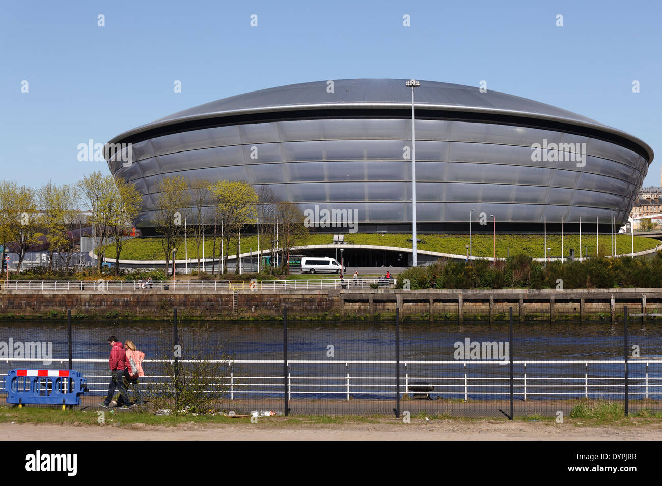 La SSE Hydro Arena sul SEC Centre di Glasgow, Scozia, Regno Unito Foto Stock