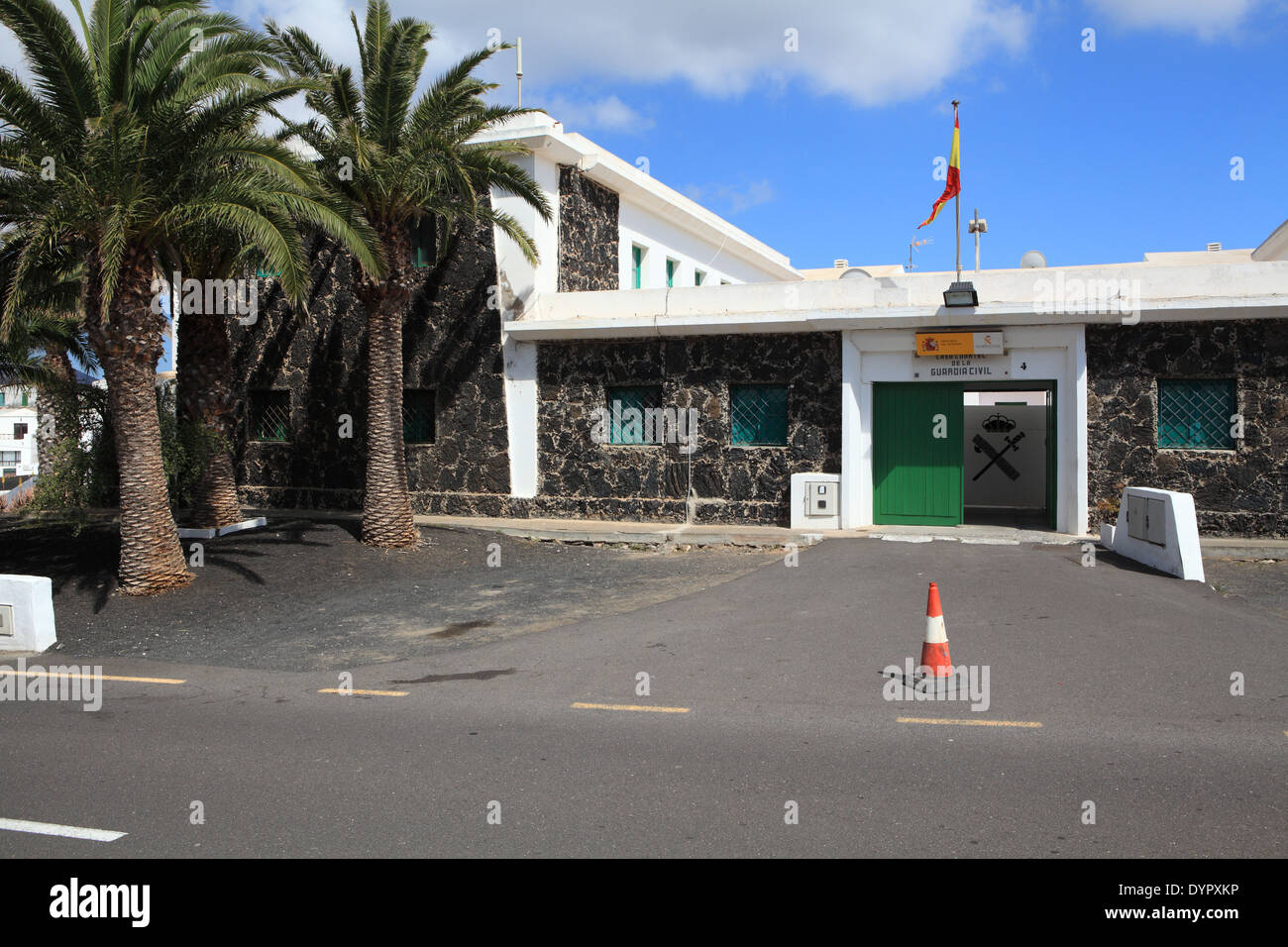 Stazione di polizia - città di Yaiza, Isole Canarie, Europa Foto Stock