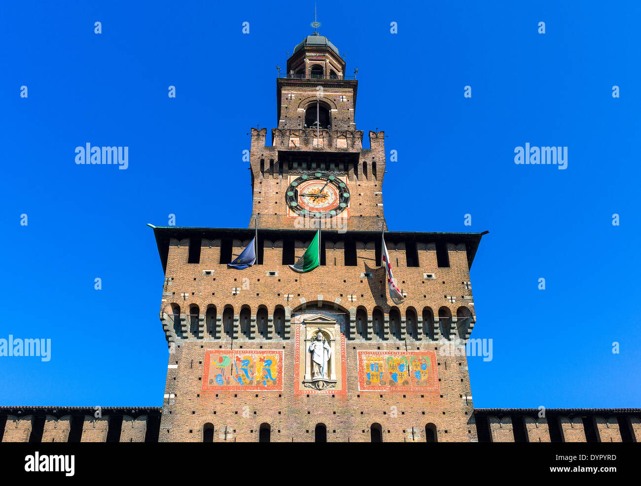 Milano, Italia. 23 apr 2014. Il Castello Sforzesco Credito: Davvero Facile Star/Alamy Live News Foto Stock