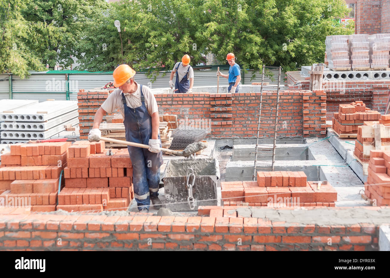 Sulla casa residenziale costruzione Foto Stock