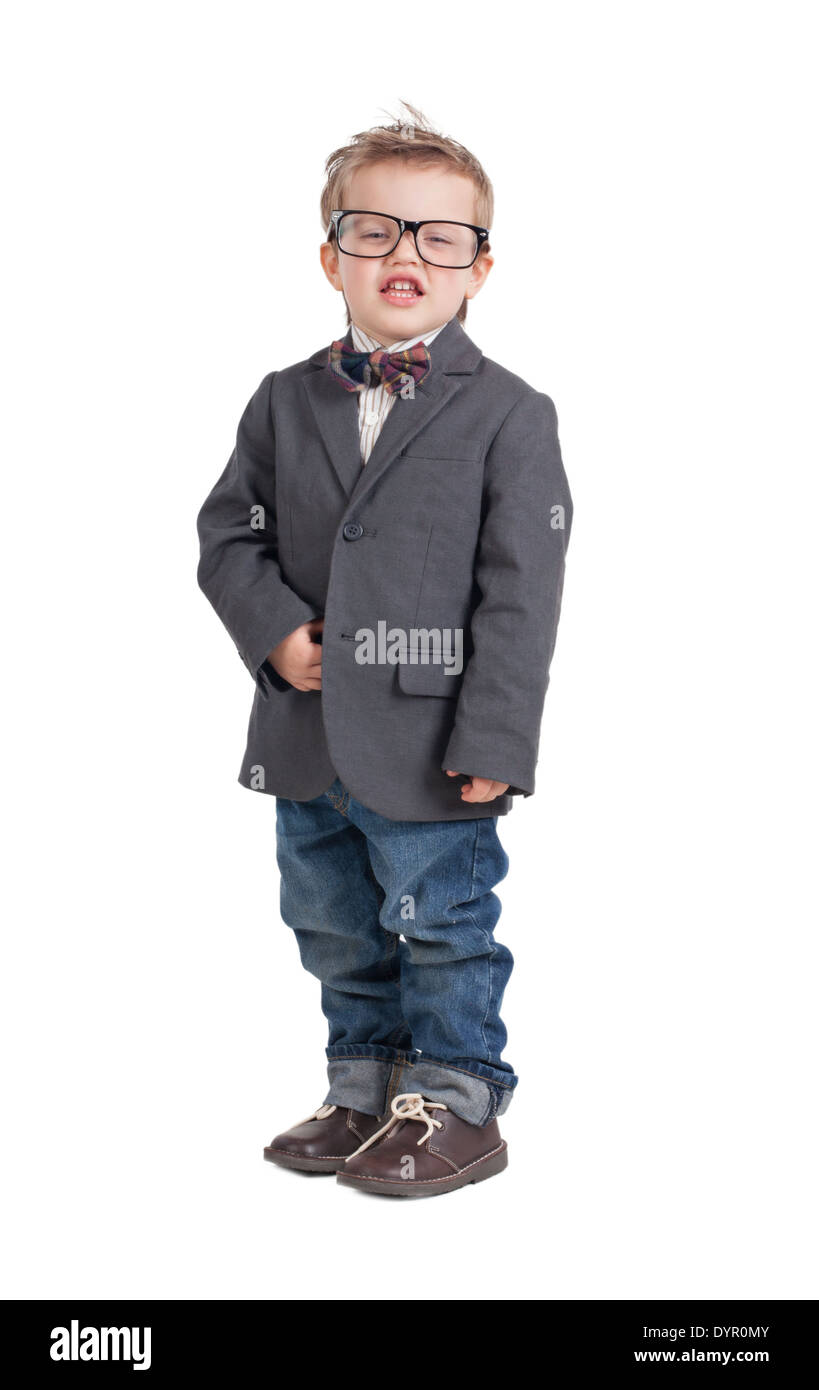 Ritratto di un ragazzo con gli occhiali Foto Stock