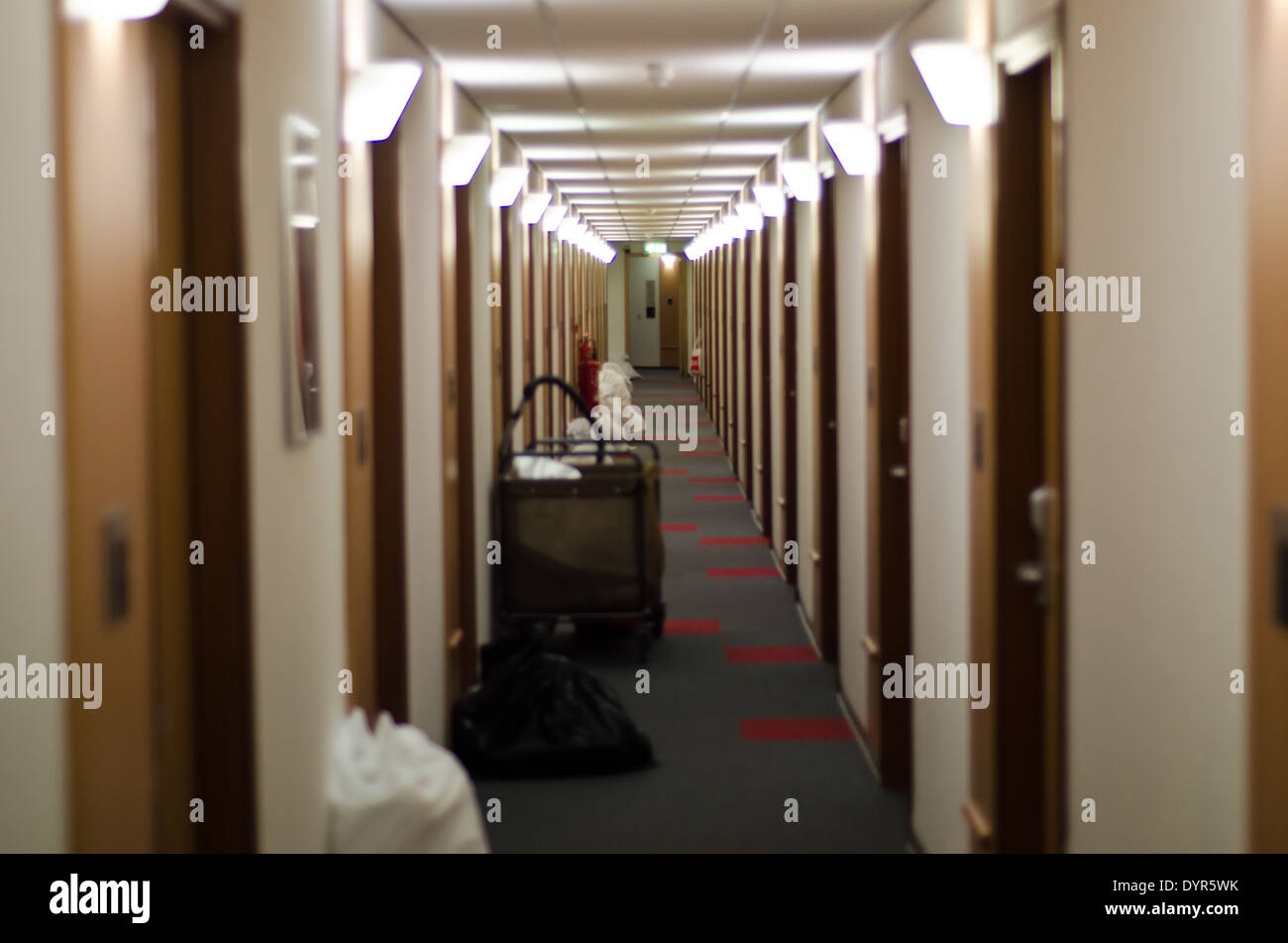 Corridoio dell'Hotel Foto Stock