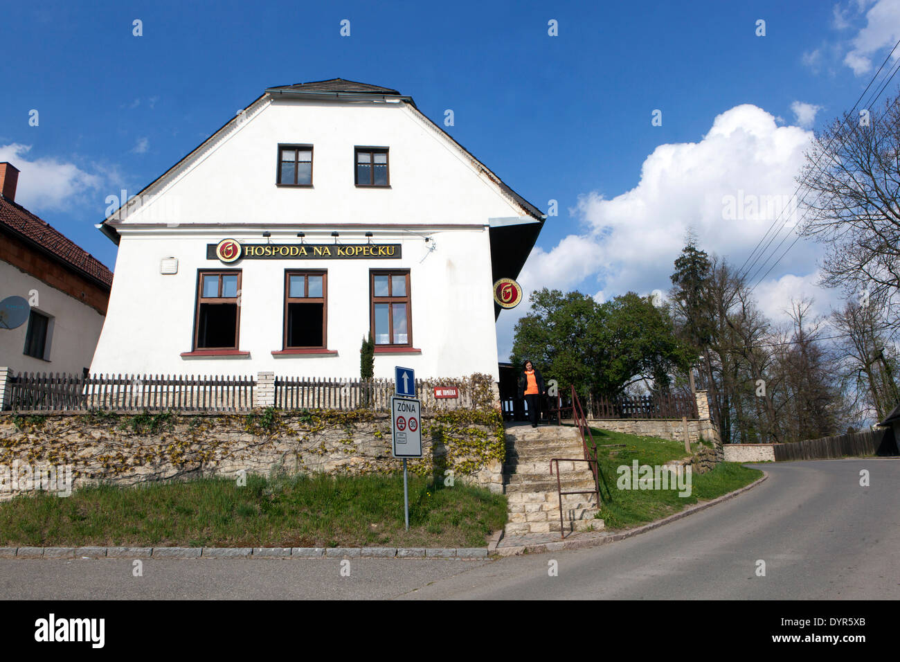 Pub rurale vicino al castello, Litomysl Foto Stock