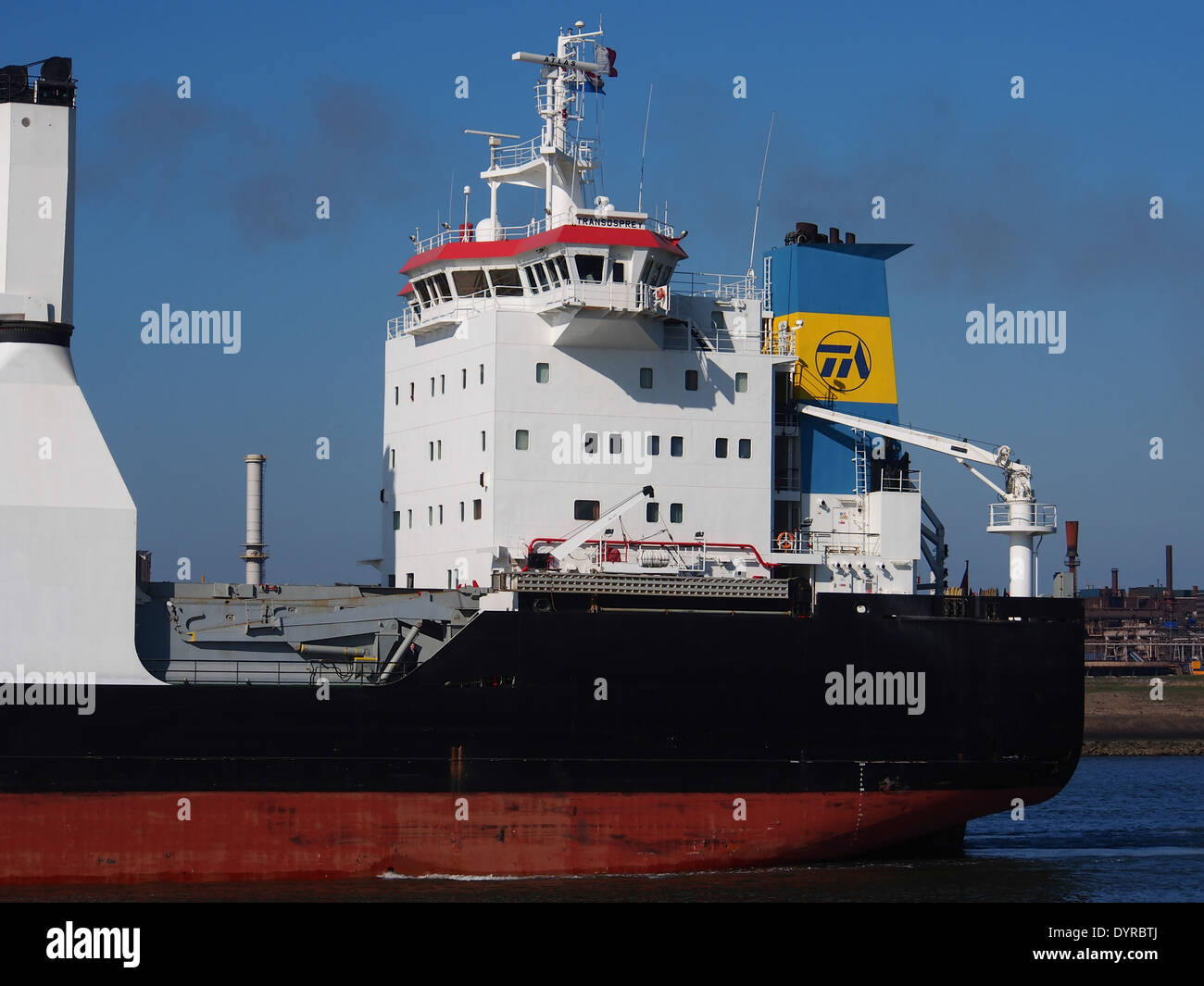 TRANSOSPREY, IMO 9213090, nave da carico generale registrata a Gibilterra, a blocchi di IJmuiden, porto di Amsterdam, Foto Stock
