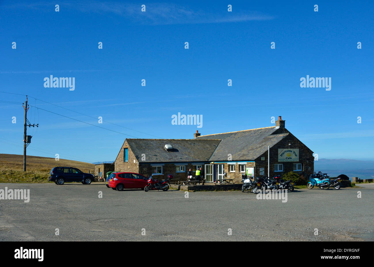 Hartside Top Cafe. Un686 Penrith di Alston road, Cumbria, England, Regno Unito, Europa. Foto Stock