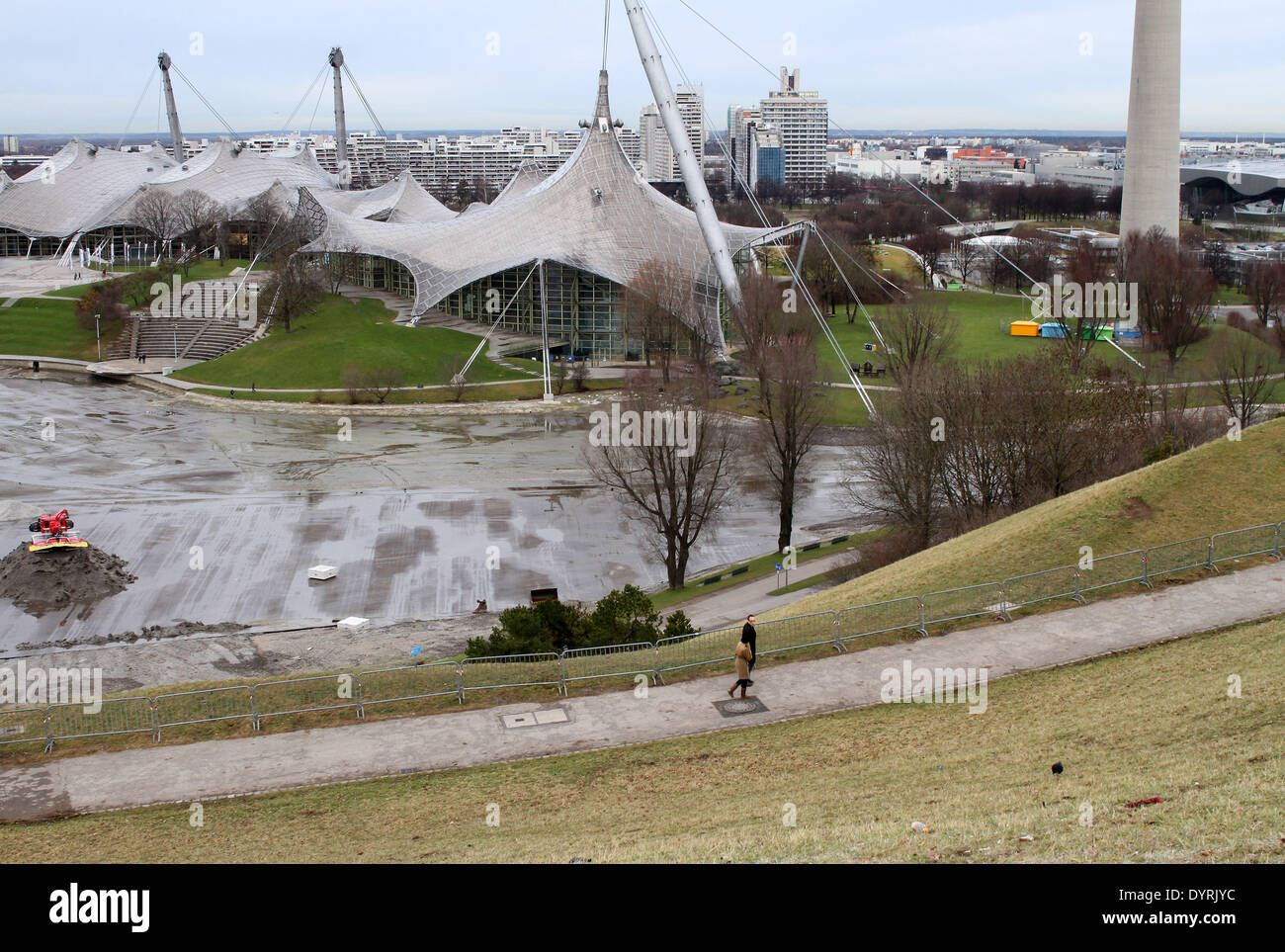 La Coppa del Mondo di Sci Alpino in annullato l'Olympiapark a Monaco di Baviera, 2012 Foto Stock