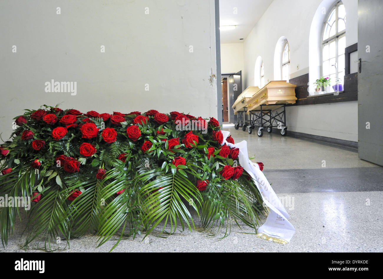 Crematorio nel cimitero di est di Monaco di Baviera, 2012 Foto Stock