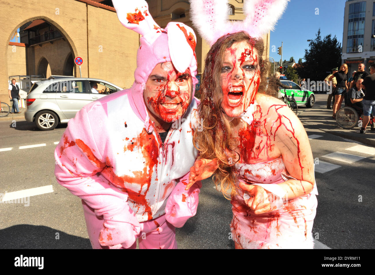 Fox 'Zombie a piedi" a Monaco di Baviera, 2012 Foto Stock