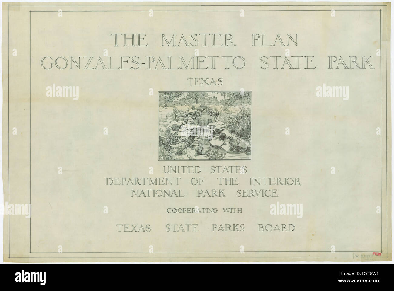 Palmetto State Park - Master Plan - SP29 001 Foto Stock