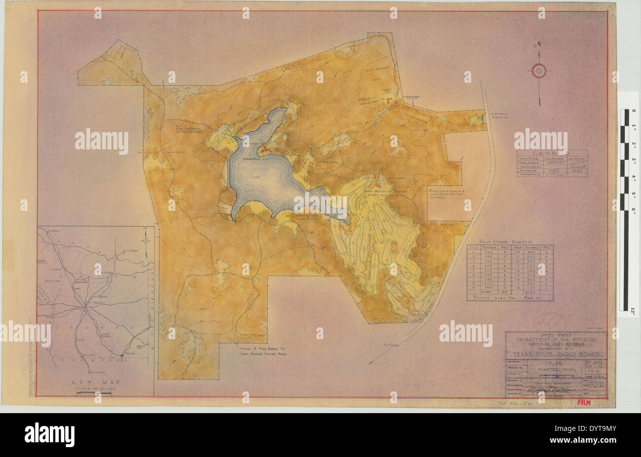 Stato Tyler Park - Master Plan - SP.54.152 Foto Stock