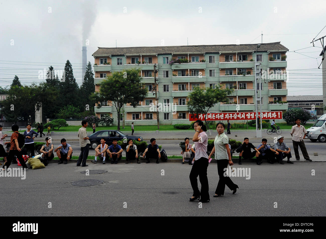 Popolo di Pyongyang Foto Stock