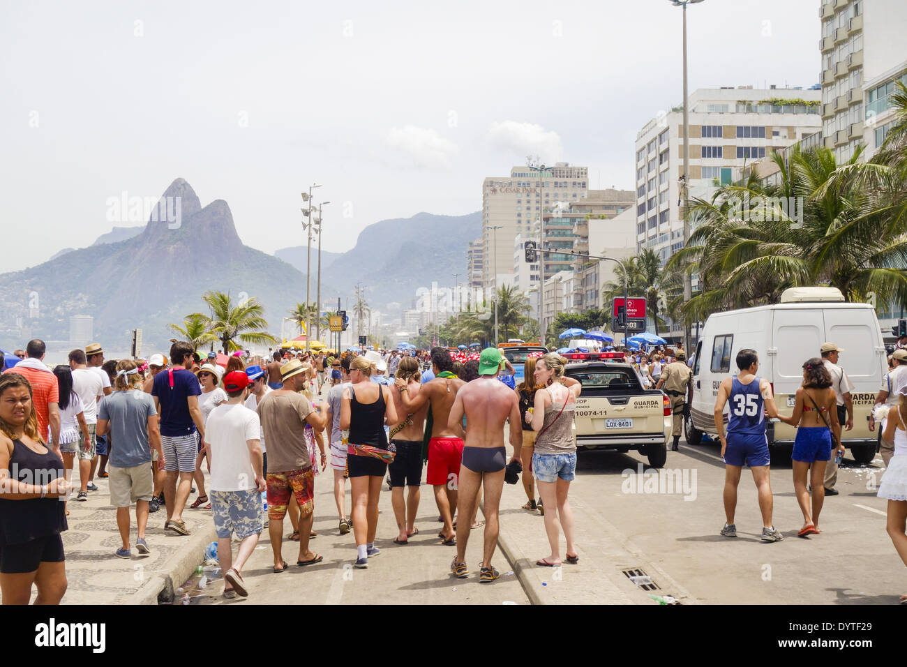 Rio de Janeiro Ipanema Beach, strada di carnevale, Brasile Foto Stock