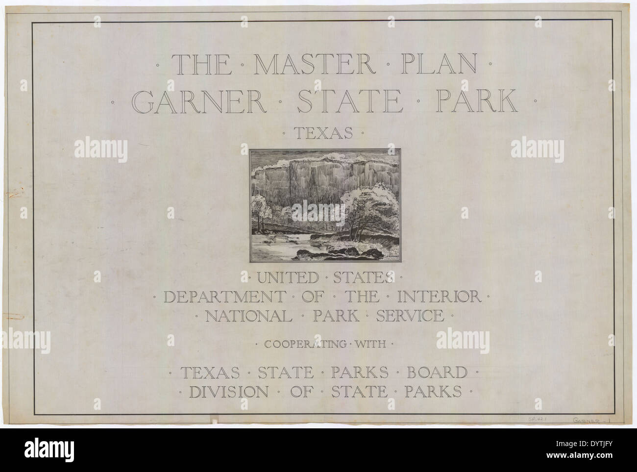 Garner parco dello stato - Foglio di copertura - SP.42.1 Foto Stock