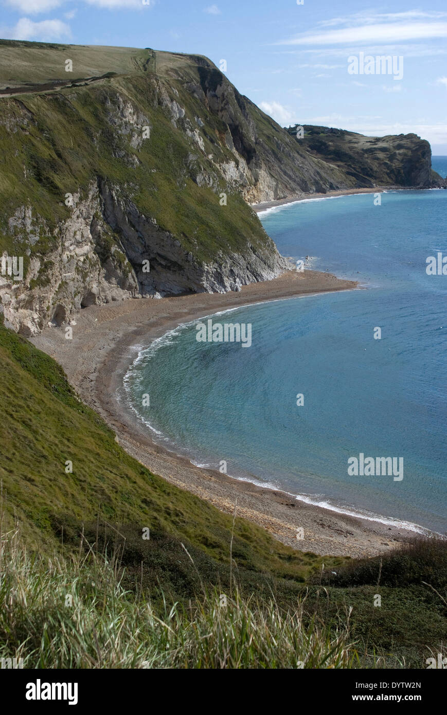 La spiaggia di Durdle porta sul Jurassic Coast, Dorset, Regno Unito Foto Stock