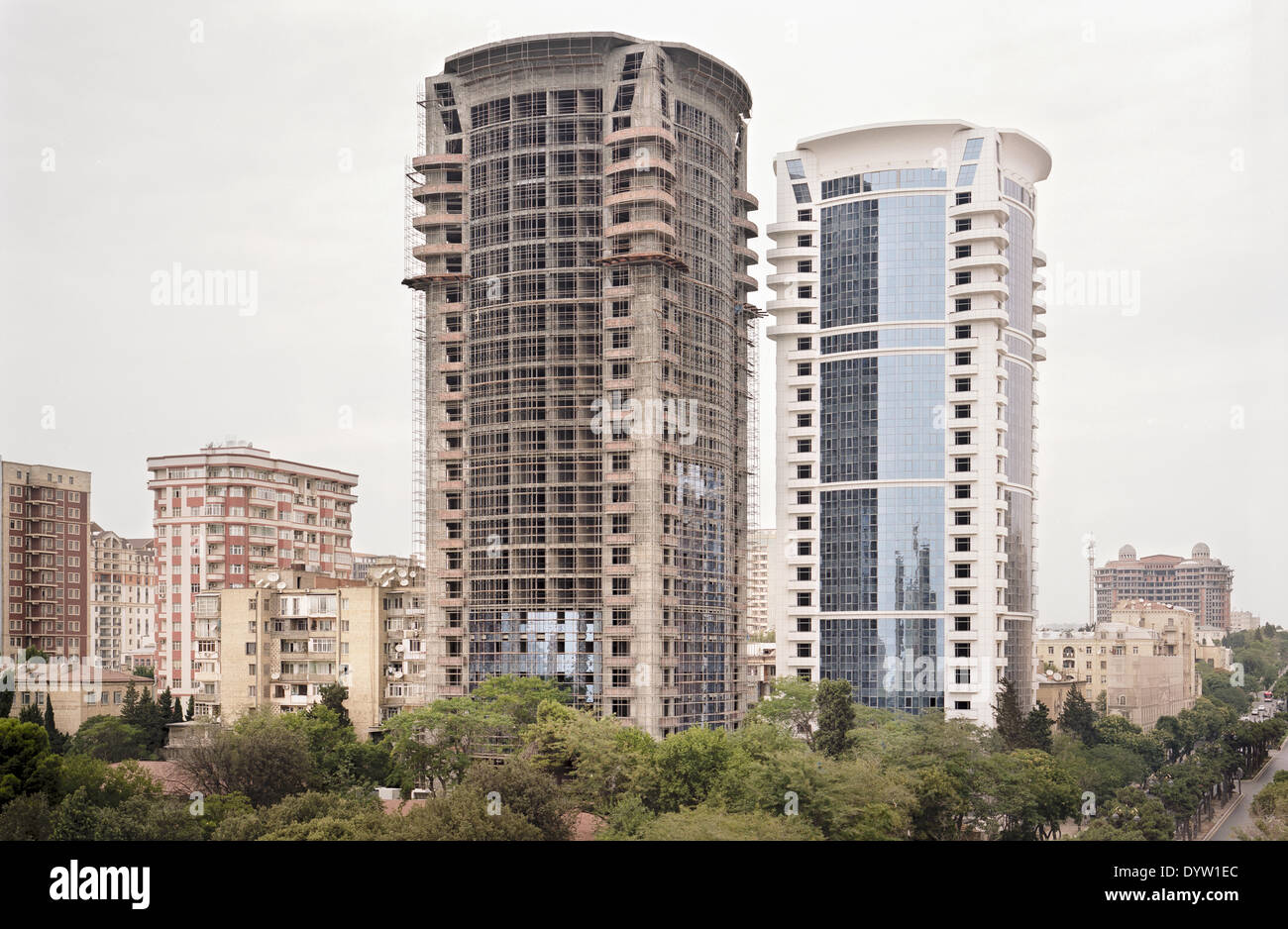 La città di Baku Foto Stock