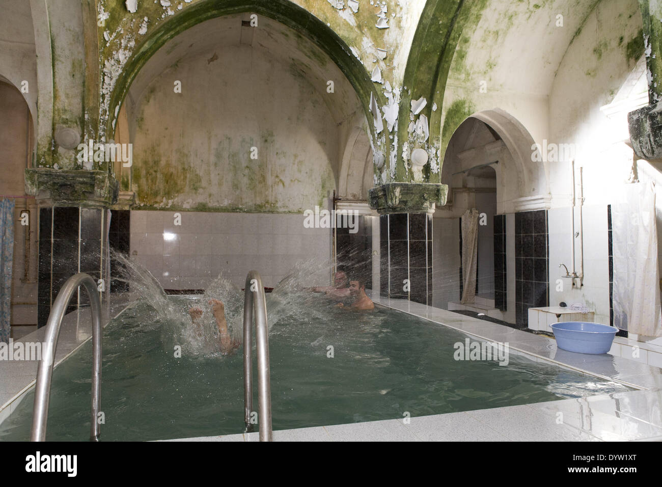 Interno di un bagno pubblico di Baku Foto Stock