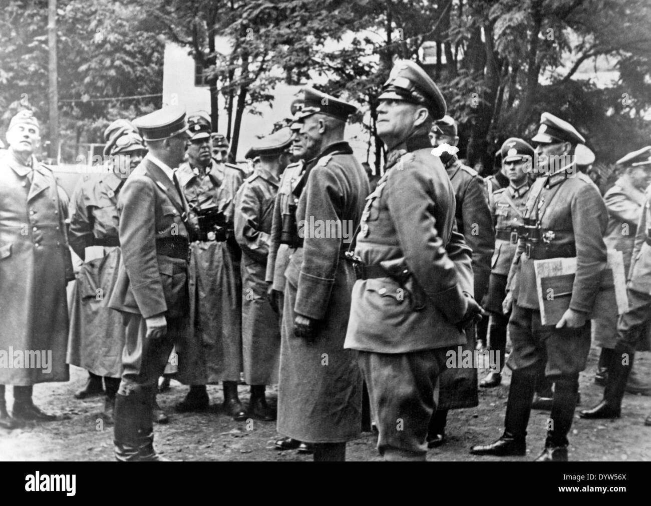 Adolf Hitler visita le truppe sul Fronte Orientale in Polonia, 1939 Foto Stock