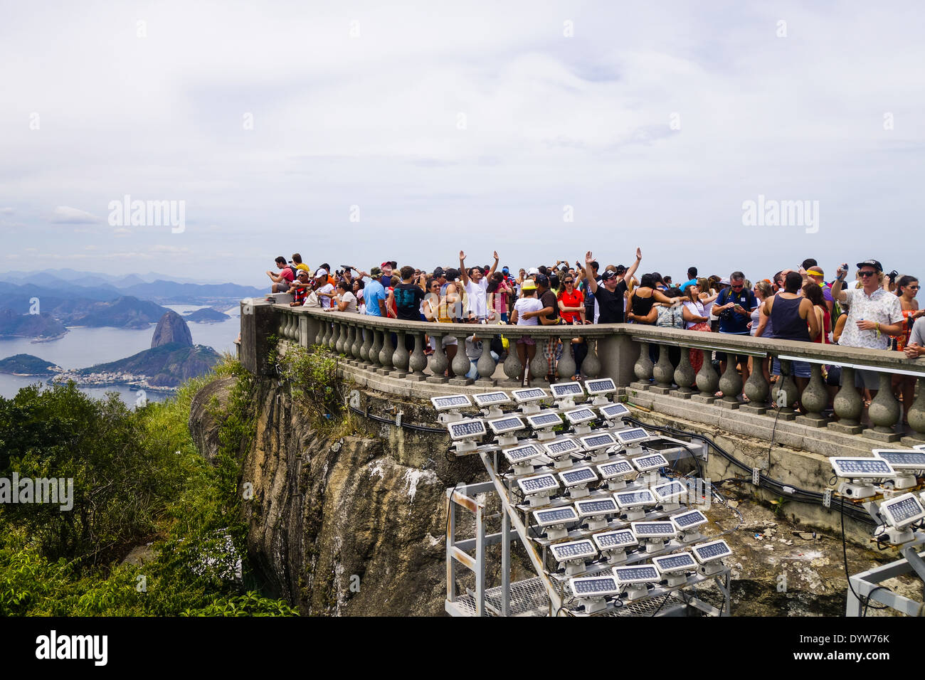 Rio de Janeiro, Parque Nacional da Tijuca, Cristo Redentor, Corcovado, Brasile Foto Stock