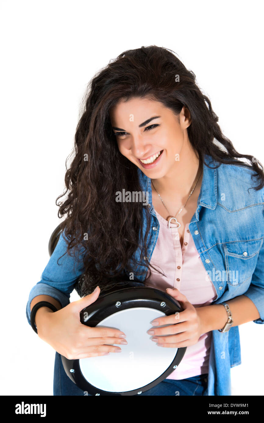 Suonare il tamburo tradizionale immagini e fotografie stock ad alta