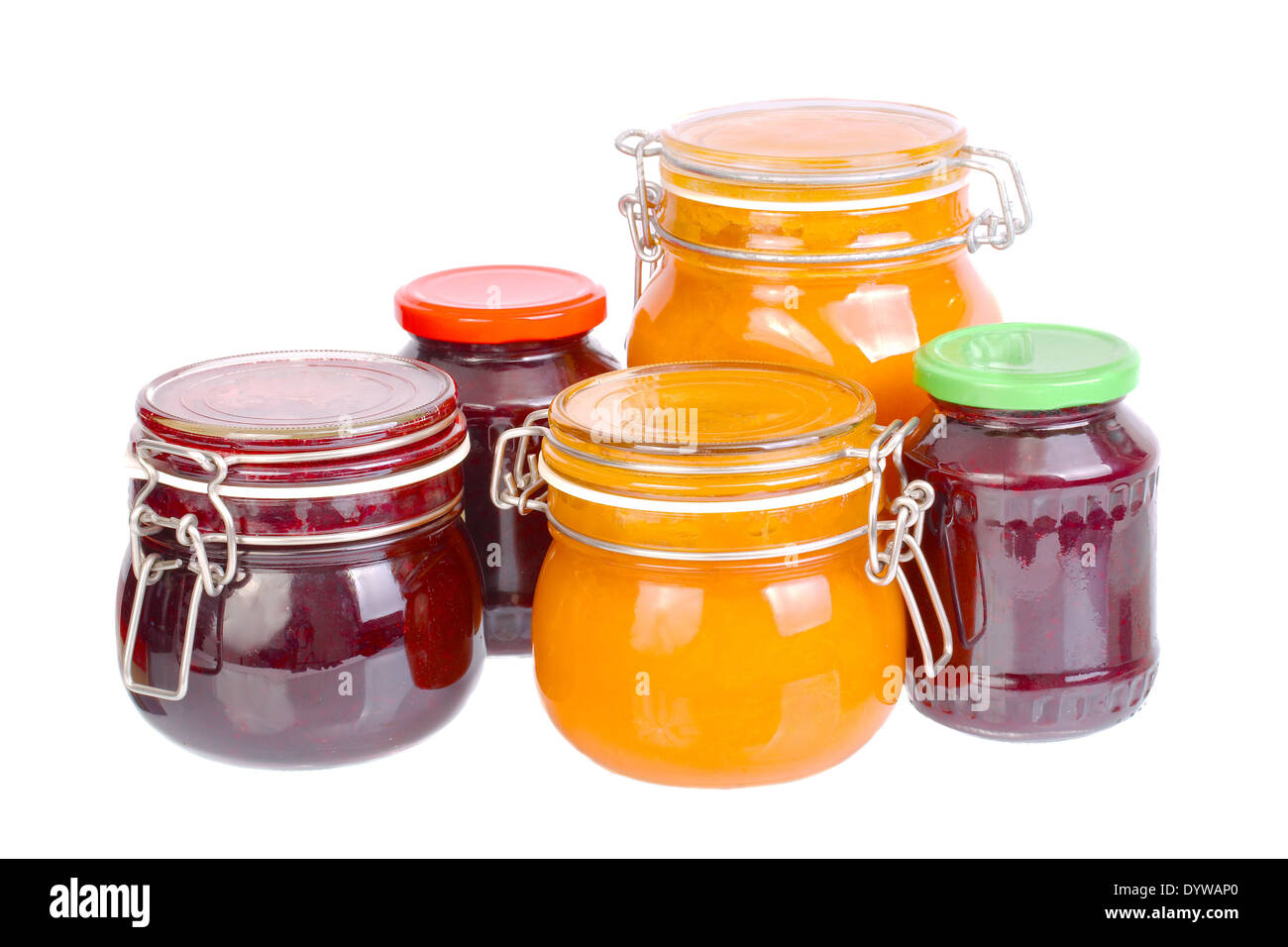 Vasetti di marmellata Foto Stock