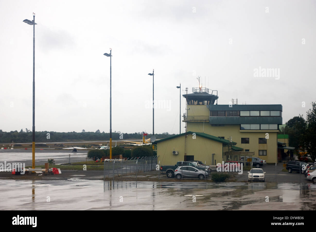 Torre di controllo a el tepual airport Puerto Montt Cile Foto Stock